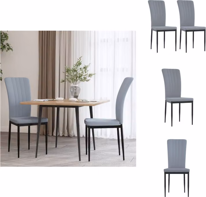 vidaXL Sedie da pranzo 2 pz. Velluto grigio chiaro - Sedie da pranzo