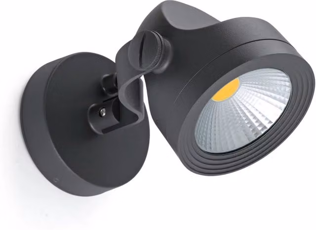 ALFA Faro Barcelona Proiettore LED per Esterni Nero con Luce Bianco Caldo e Grado di Protezione IP65