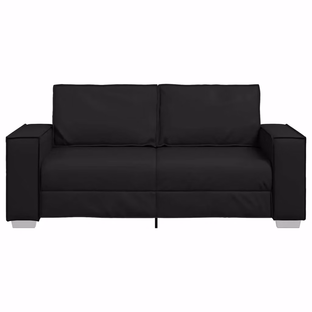 Divano a due posti moderno vidaXL in pelle sintetica nero L: 180 cm, P: 78 cm, H: 84 cm – 2