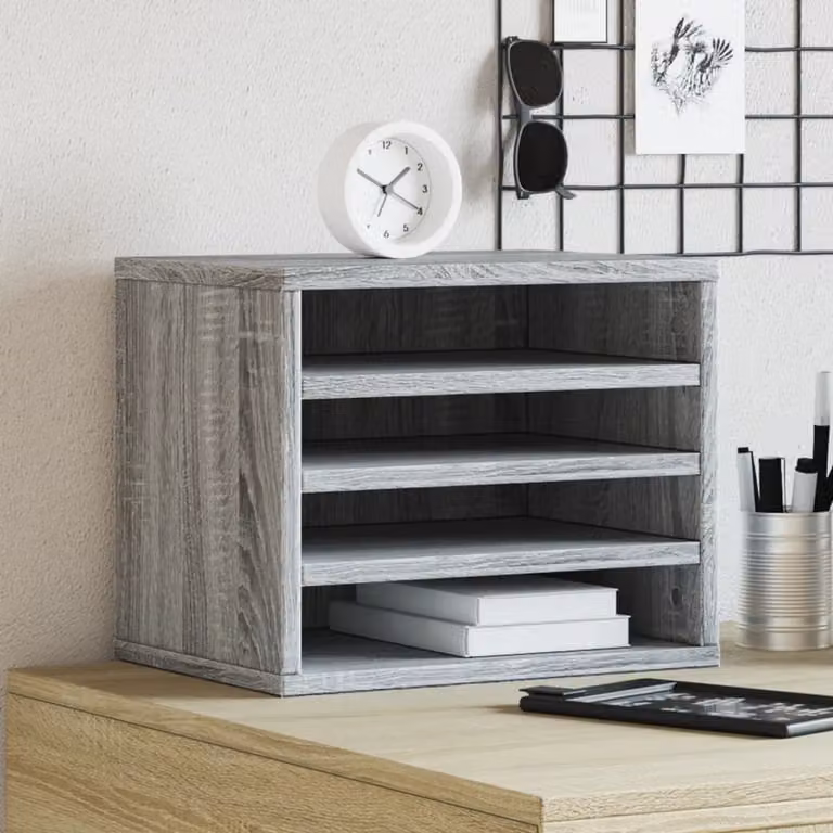 Maison Exclusive - Organizer da scrivania grigio Sonoma 36x26x29,5 cm Materiale ligneo