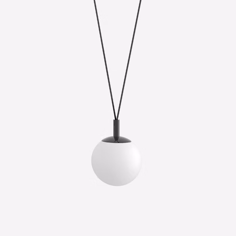 Lampada a sospensione LUCIS GEO 6,2 W LED 3000 K, vetro nero opalino ZK2.L1.GA.61