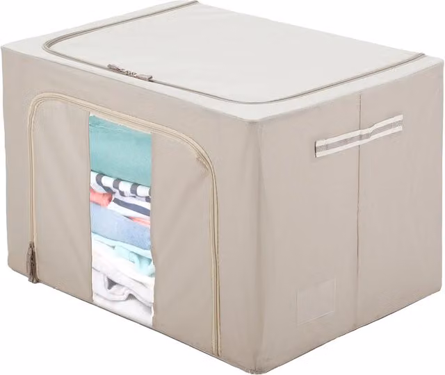 Scatola armadio KASANOVA in plastica beige con doppia cerniera L: 62 cm, P: 44 cm, H: 40 cm