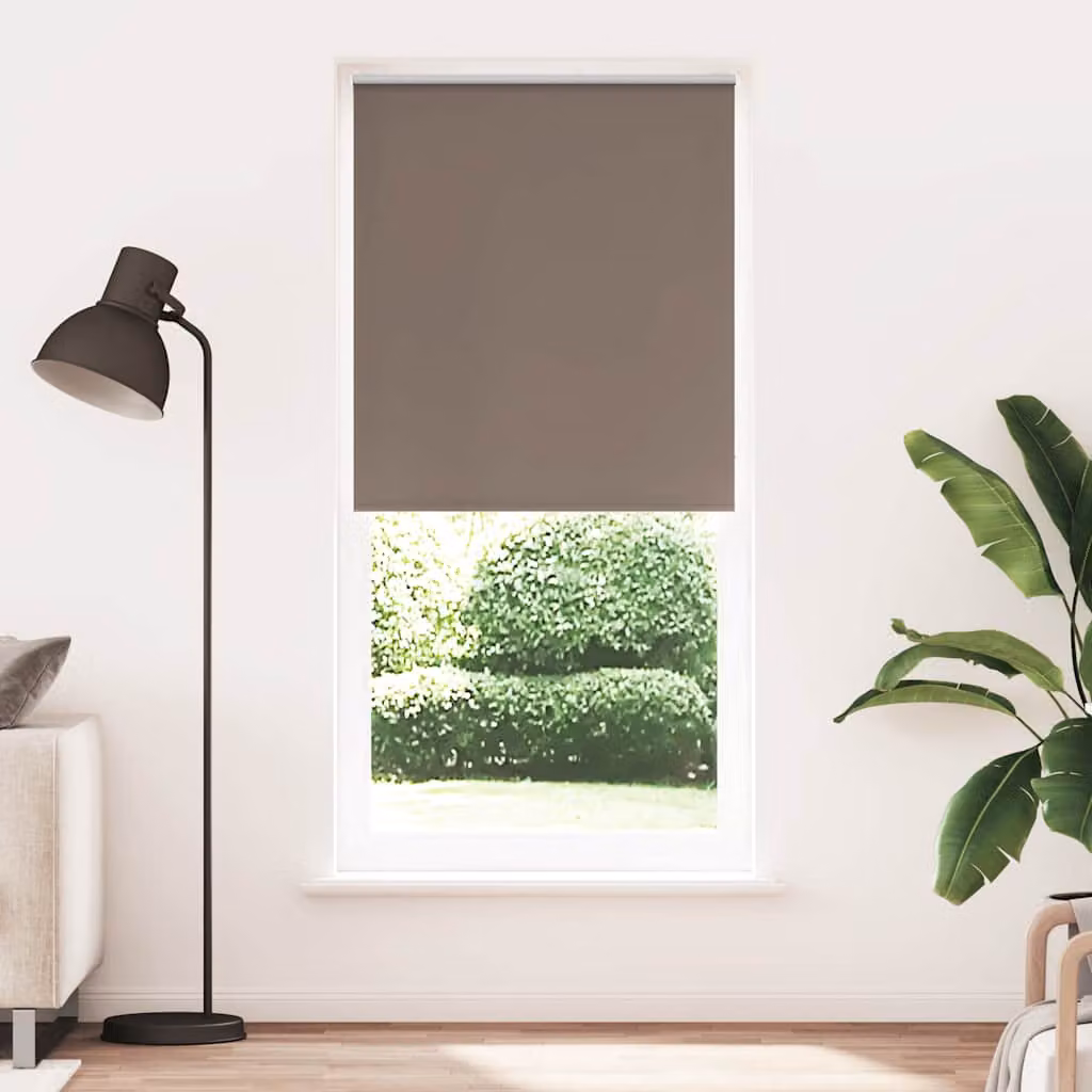 Tenda a rullo oscurante e termoisolante vidaXL in poliestere, colore marrone, L: 80 cm, H: 230 cm