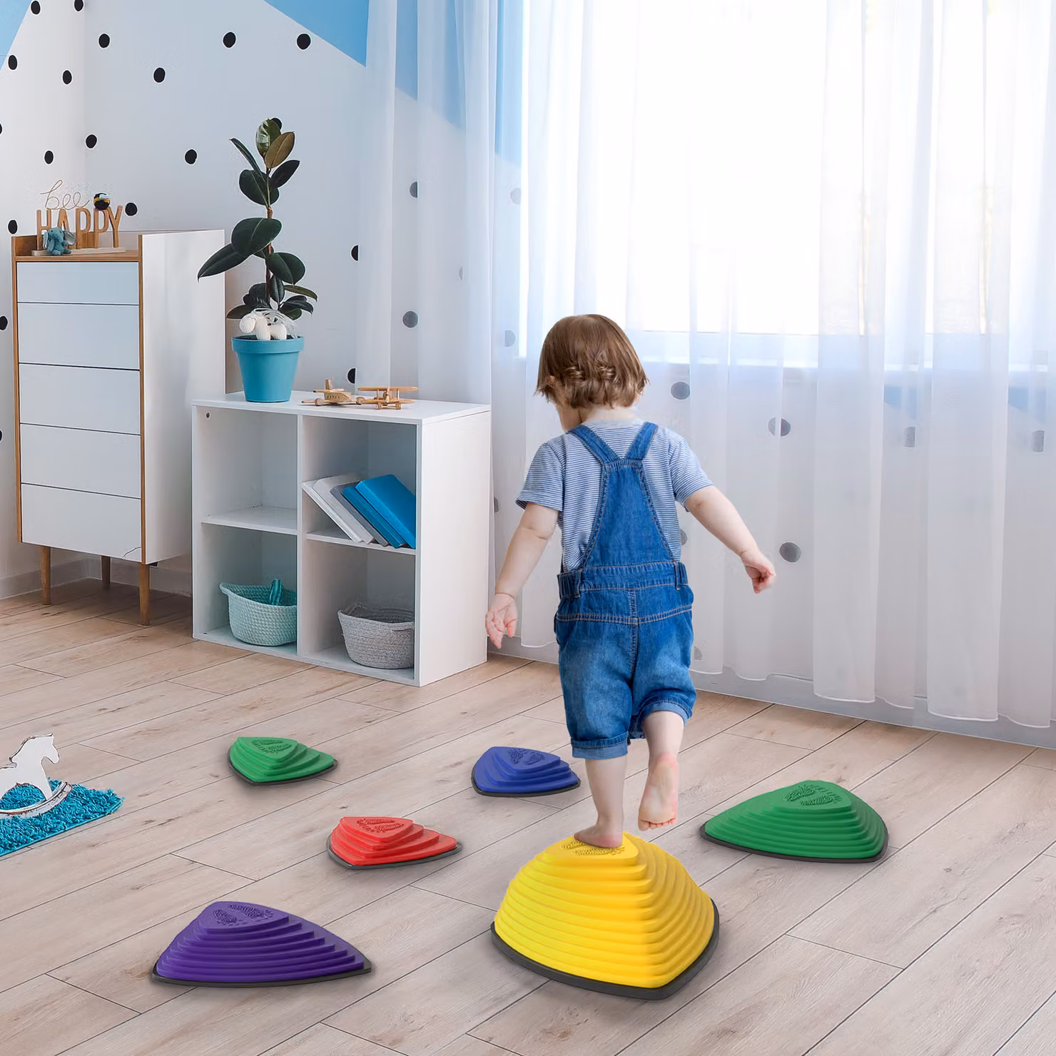 Set di 6 Trittsteine AIYAPLAY Multicolore con design antiscivolo e funzione motorizzata per uso interno ed esterno – 2