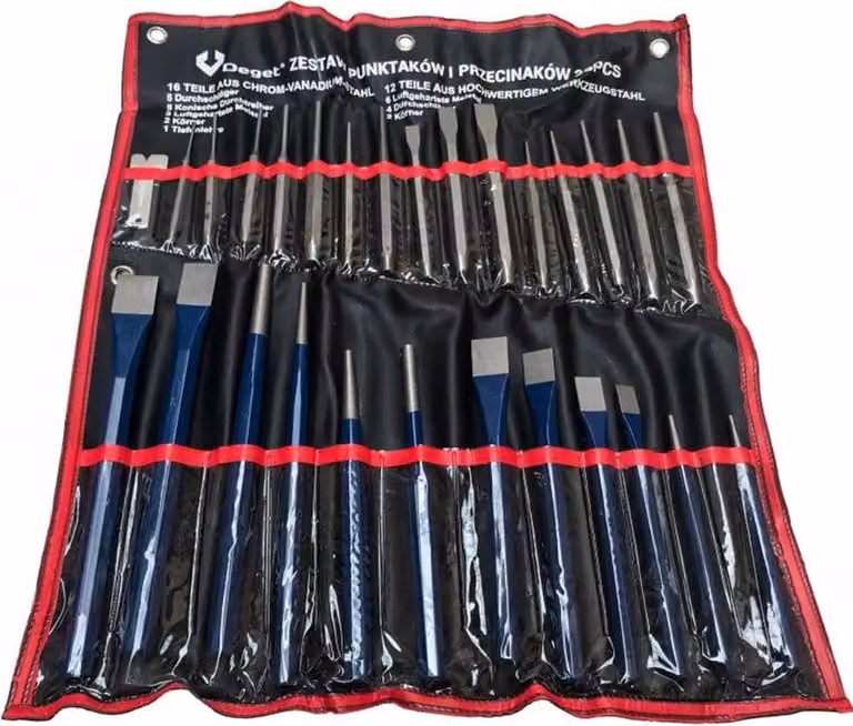 Set-kit punzoni e scalpelli, 23 pezzi