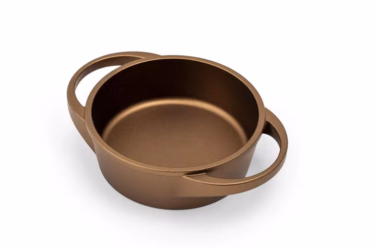 Tegame in alluminio pressofuso antiaderente, con maniglie, linea K360, diam. 16cm
