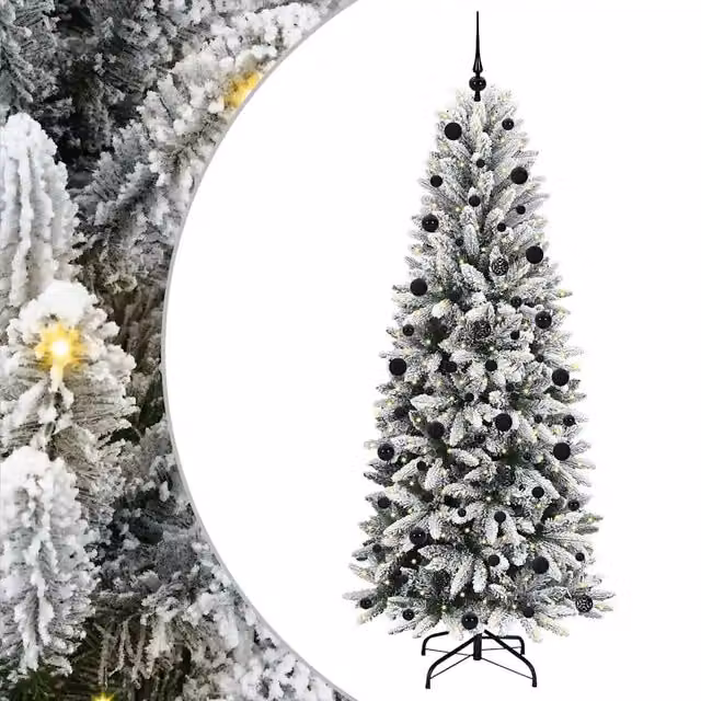 Albero di Natale Artificiale-Albero Natalizio con 300 LED Bianco 210 cm 622684