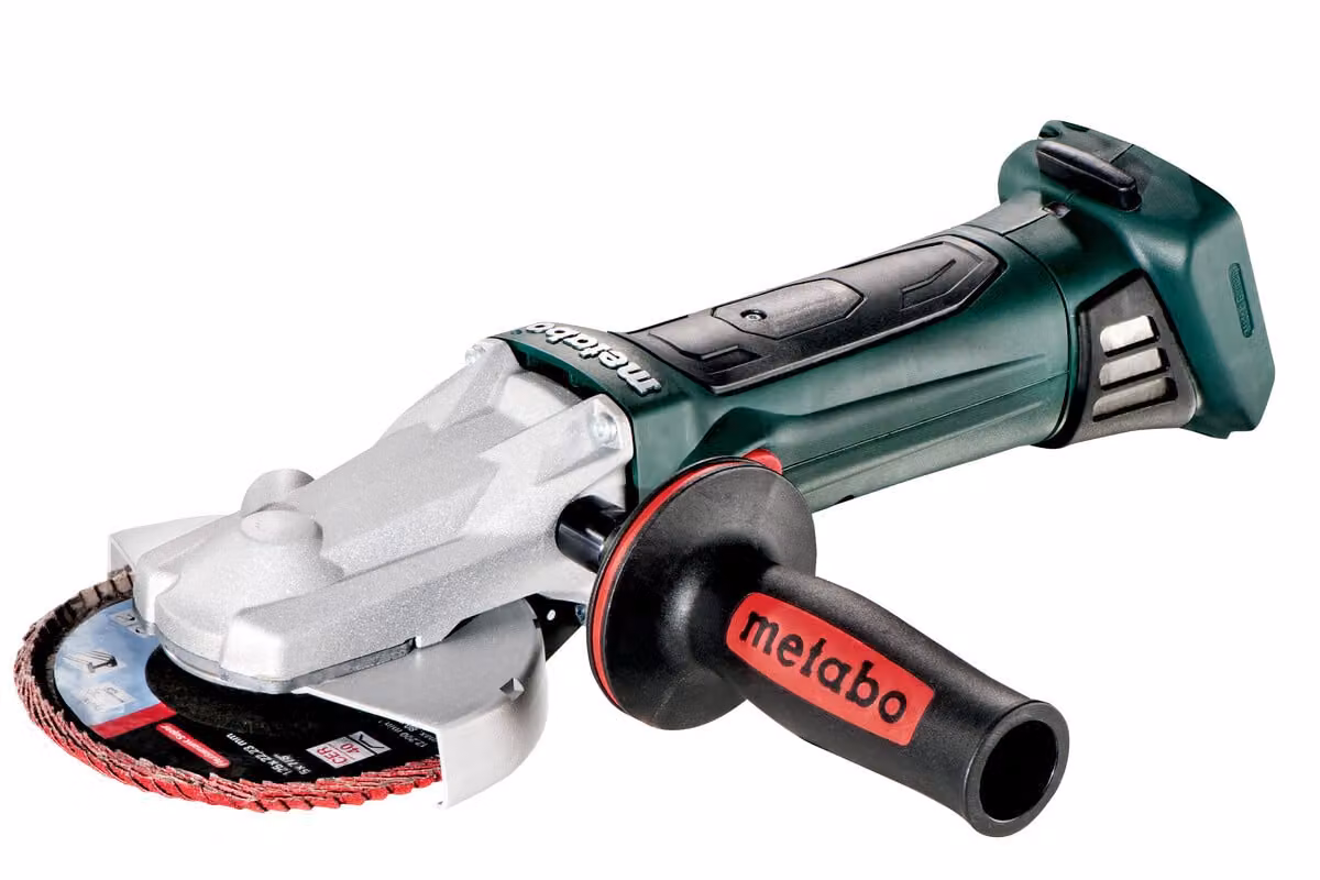 Smerigliatrice angolare a testa piatta a batteria Metabo WF18LTX 125