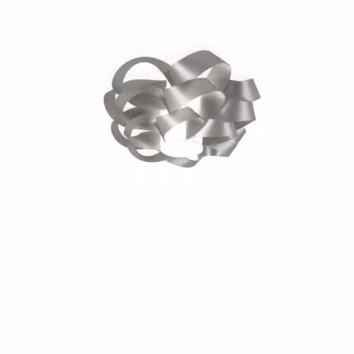 iperbriko Cloud Plafoniera argento due luci diametro 75x h36 cm
