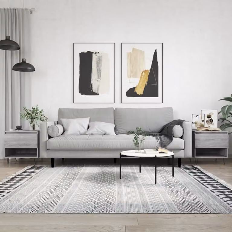 Maison Exclusive - Tavolini da salotto 2 pezzi Grigio Sonoma 50x46x50 cm Materiale ligneo