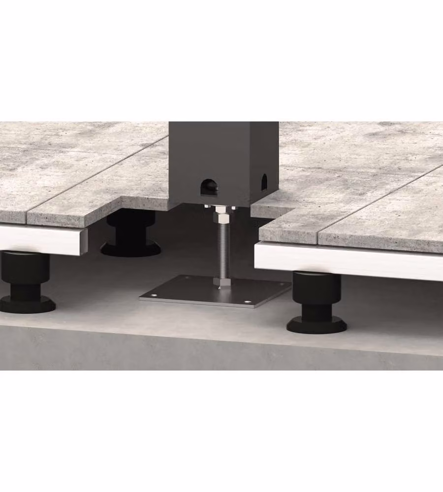 Biohort Piastra Base Regolabile Pergola Grigio Scuro 20x20 cm 7,2-23 cm