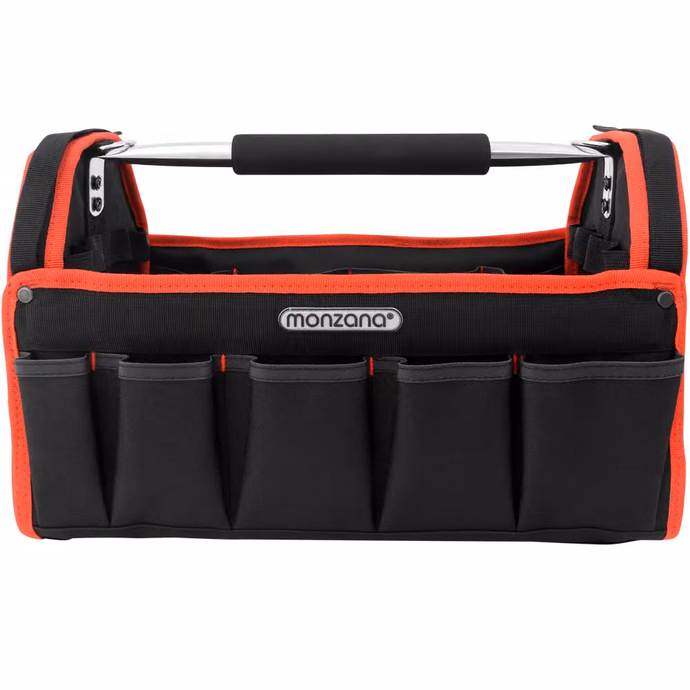 Borsa porta utensili Monzana in poliestere nera L: 25,0 cm, P: 18,5 cm, H: 22,0 cm – 2