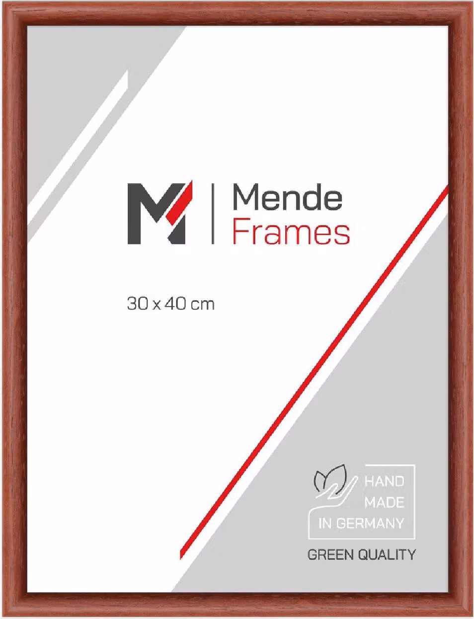 MendeFrames Cornice in legno Mogano 45x60cm Vetro.Museal.