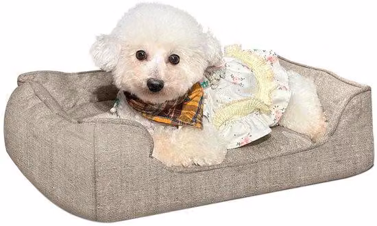 Letto per cani grande 90x69x21 cm, marrone, morbido, antiscivolo