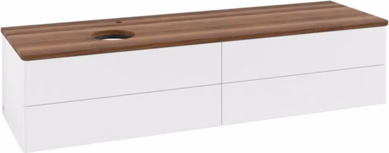 V&B Mobiletto senza struttura frontale - illuminazione Antao 160x50cm, HL, WBP w. wal, wh. m Lac