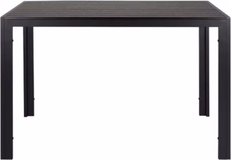 Tavolo da giardino in alluminio 110x70x73cm - Nero - Piano in WPC - Rettangolare - Resistente alle intemperie - Outdoor - Per giardino, terrazza e balcone