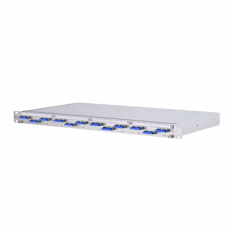 Metz Connect OpDAT PA pannello di connessione con giunzione 12xSC-D (blu metallizzato), OS2, grigio 150229D212-E