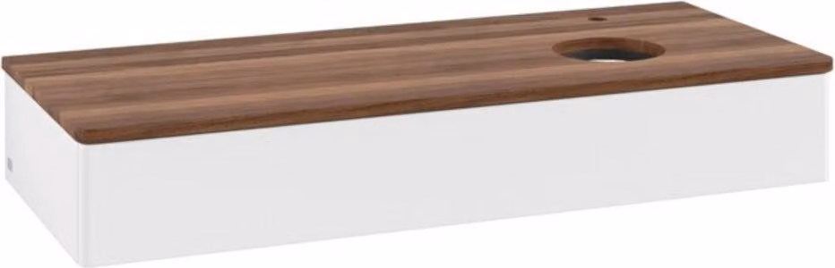 V&B Mobiletto senza struttura frontale, con illuminazione Antao 120x19x50cm, HL, WBP w. wal, wh. m Lac
