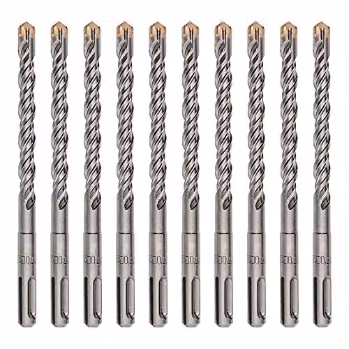 Punta a percussione STIER Premium, 4 taglienti, punta in metallo duro, SDS-plus, foratura precisa e veloce, cemento, pietra, 12 x 160 mm, 10 pezzi, impiego gravoso