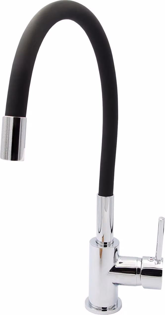 Rubinetto da cucina monocomando orientabile a 360°, nero, miscelatore monocomando