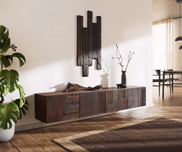 DELIFE Lavagna Imara 200 cm Mango Brown 4 ante galleggianti