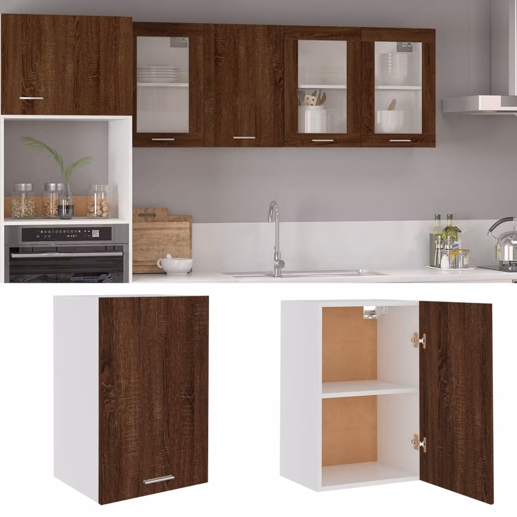 Pensile da cucina moderno vidaXL Lyon in rovere marrone con ante a battente L/P/H: 39,5 x 31 x 60 cm
