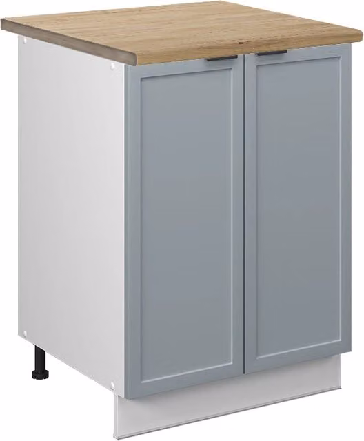 Mobiletto base cucina Fame-Line Blu-grigio chiaro/Bianco 60 cm, PL Rovere Vicco