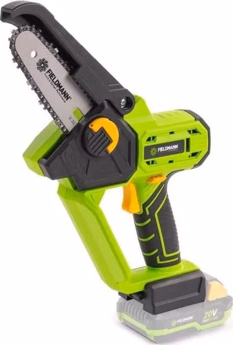 Mini motosega a batteria, 18 V, lunghezza di taglio 127 mm, velocità della catena 4,8 m/s, compatibile con batterie Fieldmann 20 V