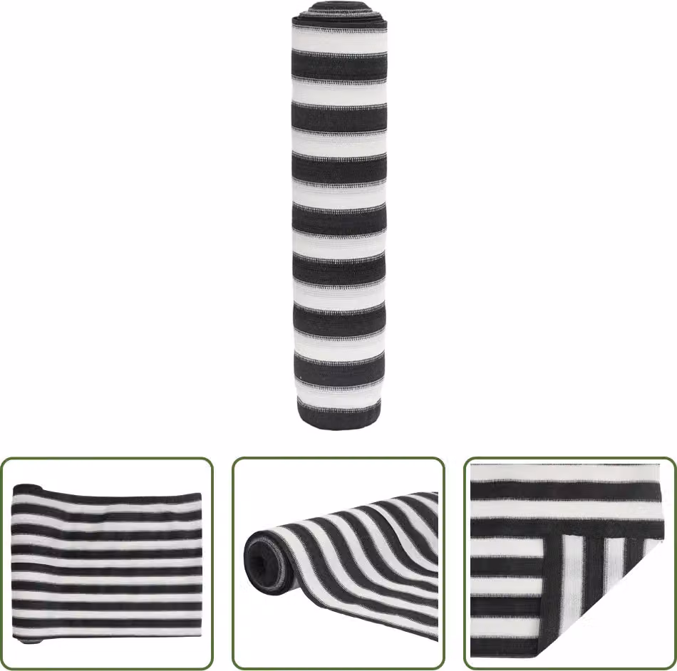 Il paravento Living Store antracite e bianco 1,5x25 m HDPE 150 g/m²