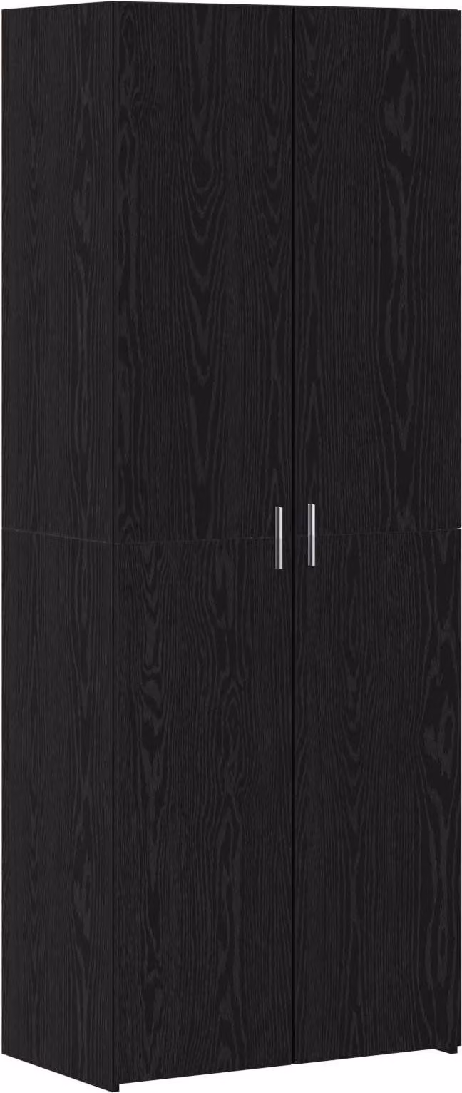 Credenza 2 pcs Rovere Nero 70 x 42,5 x 185 cm