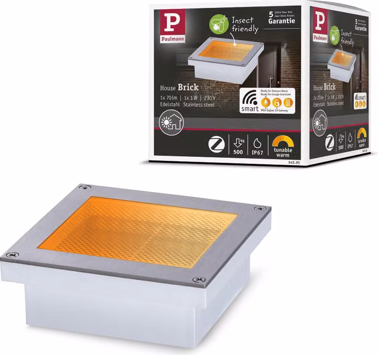 Paulmann Lampada da incasso a pavimento a LED Brick insect-friendly