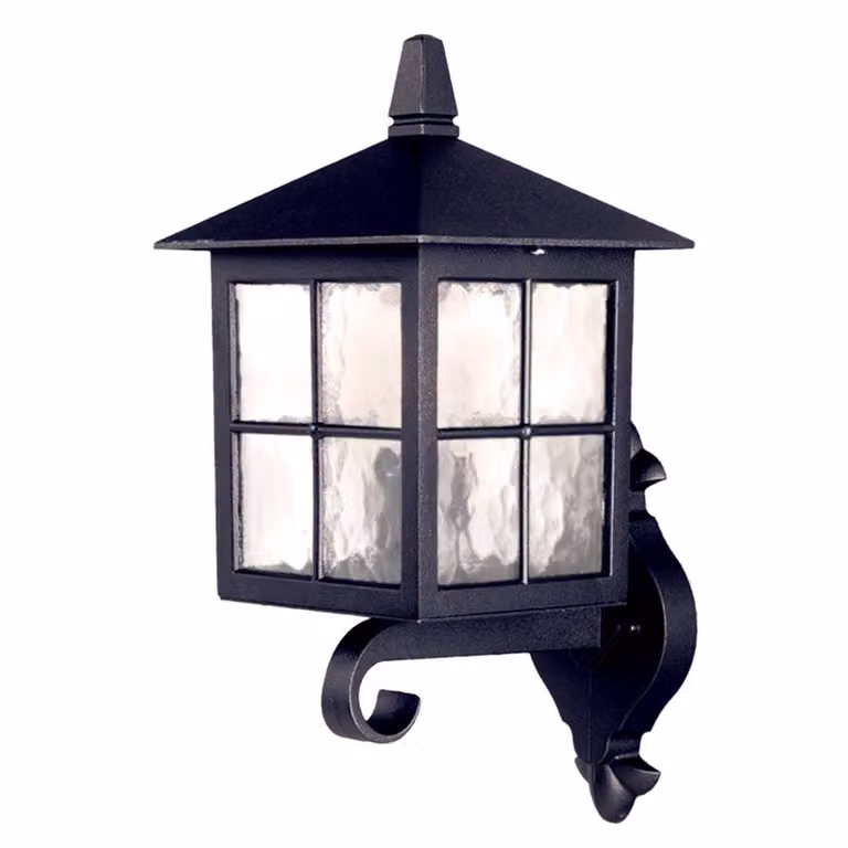 Lampada da parete per esterni Winchester 1xE27 nera Elstead BL17-BLACK