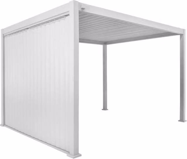 Pergola bioclimatica Sweeek in alluminio con pannello verticale, L: 400 cm, P: 300 cm, H: 257 cm – 1