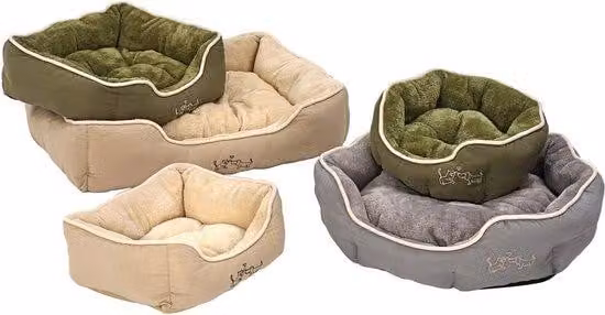 Cuccia per animali in poliestere, dimensioni 61 x 48 x 18 cm, colore grigio