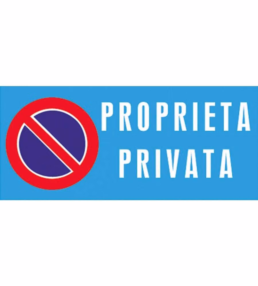Cartello Proprietà Privata 25x45 cm in Polipropilene