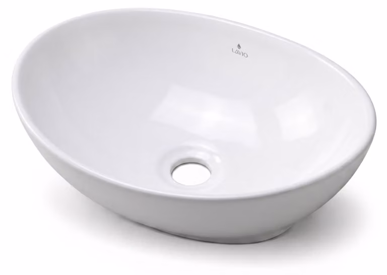 Lavabo da appoggio ovale OVALIS Vetroceramica 41 cm Bianco