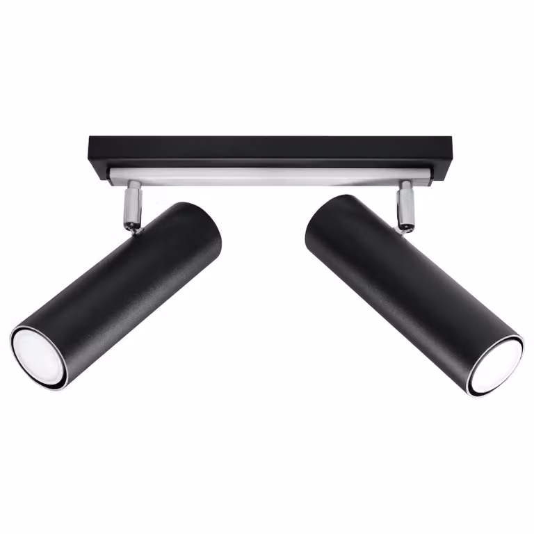 Lampada da soffitto DIREZIONE 2 nero 2xGU10 10W acciaio 20x6x30cm Sollux Lighting