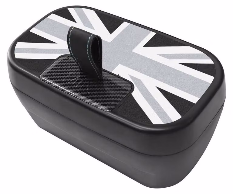 Contenitore portaoggetti per la console centrale, compatibile con Mini Cooper S F65 F66, modelli 2024 e 2025, cambio automatico, colore grigio e bianco