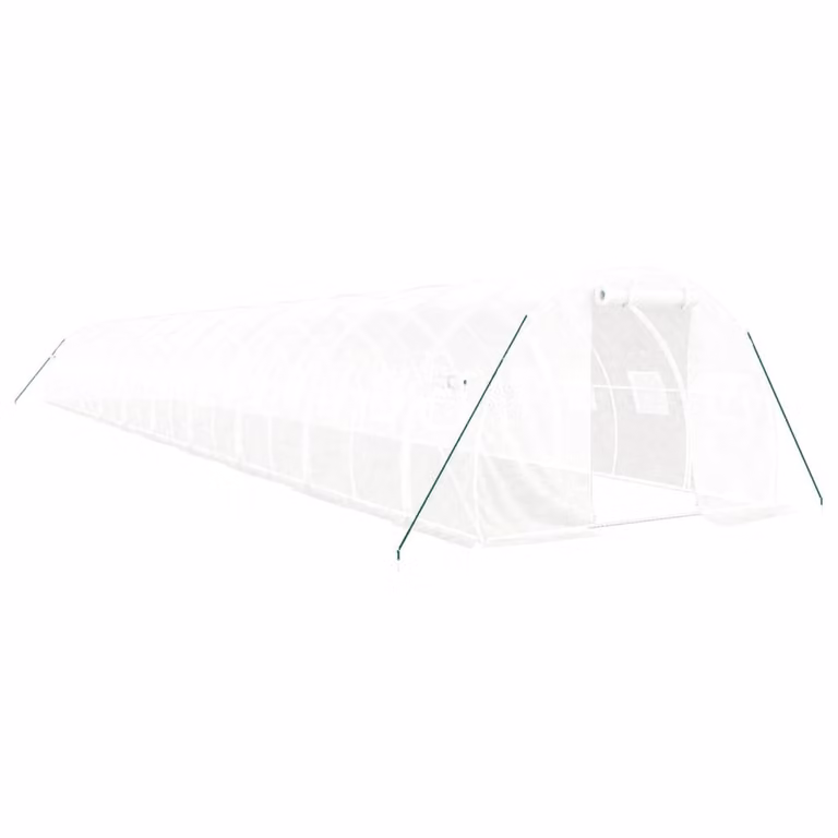 Serra con Telaio in Acciaio Bianco 60 m² 20x3x2 m