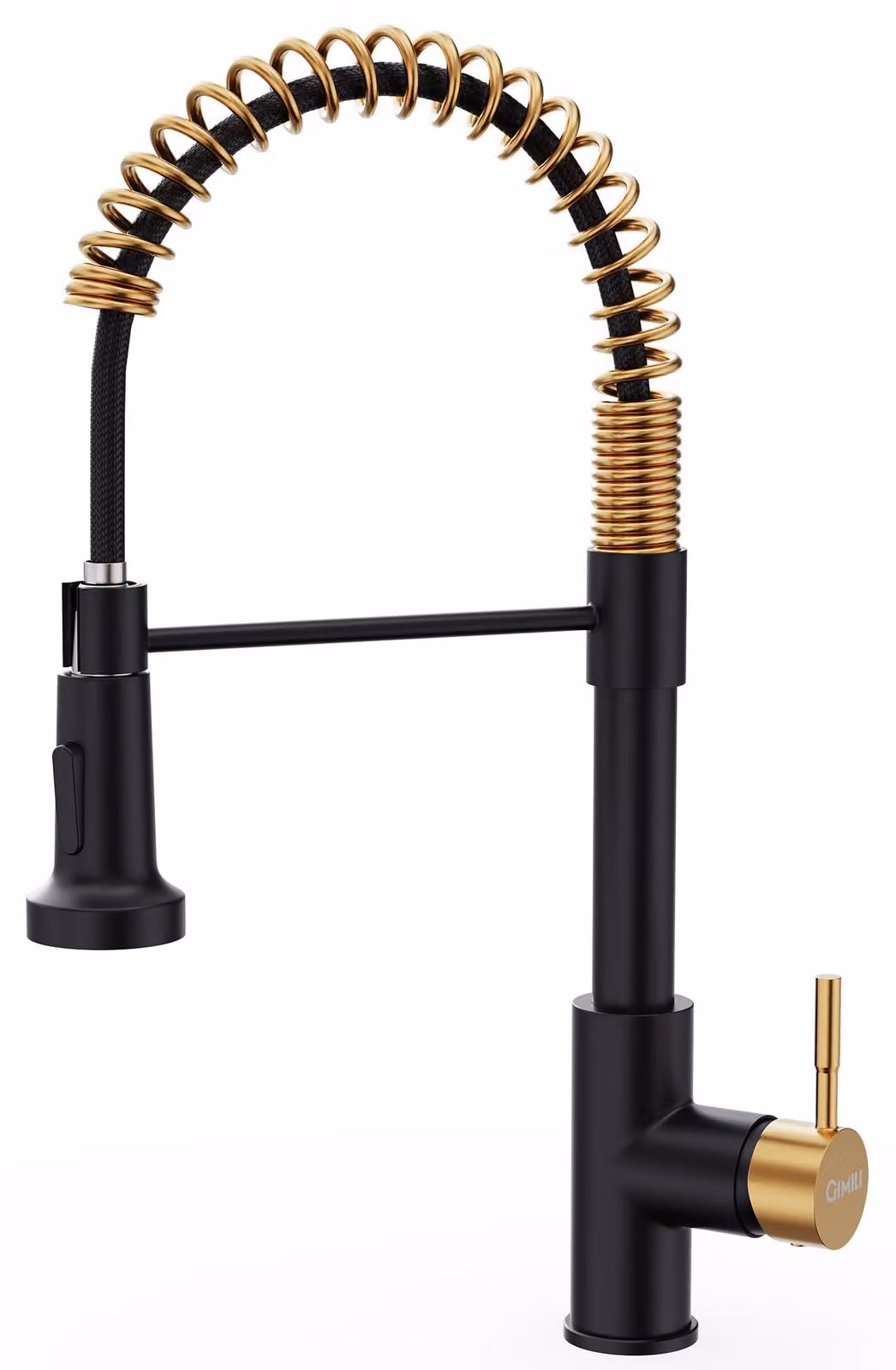 Rubinetto da cucina con doccetta estraibile, monocomando, colore nero