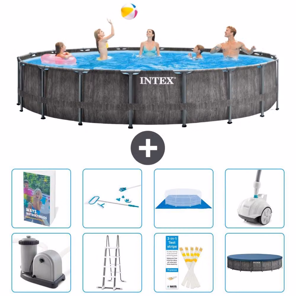 Struttura per piscina a forma di prisma - 549x122 cm - composta da 7 elementi - modello S605