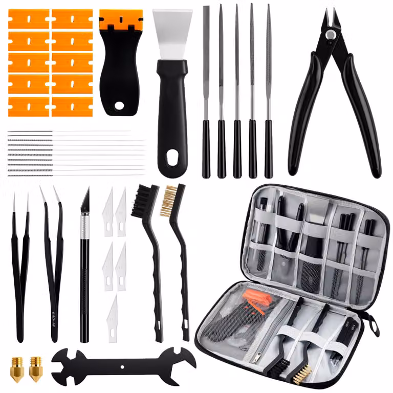 Kit di accessori per stampante 3D, set di 40 utensili per stampanti 3D