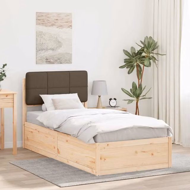 Letto con Testiera Rivestita-Struttura Letto con Testiera Talpa 80 x 200 cm Pino massello 373924