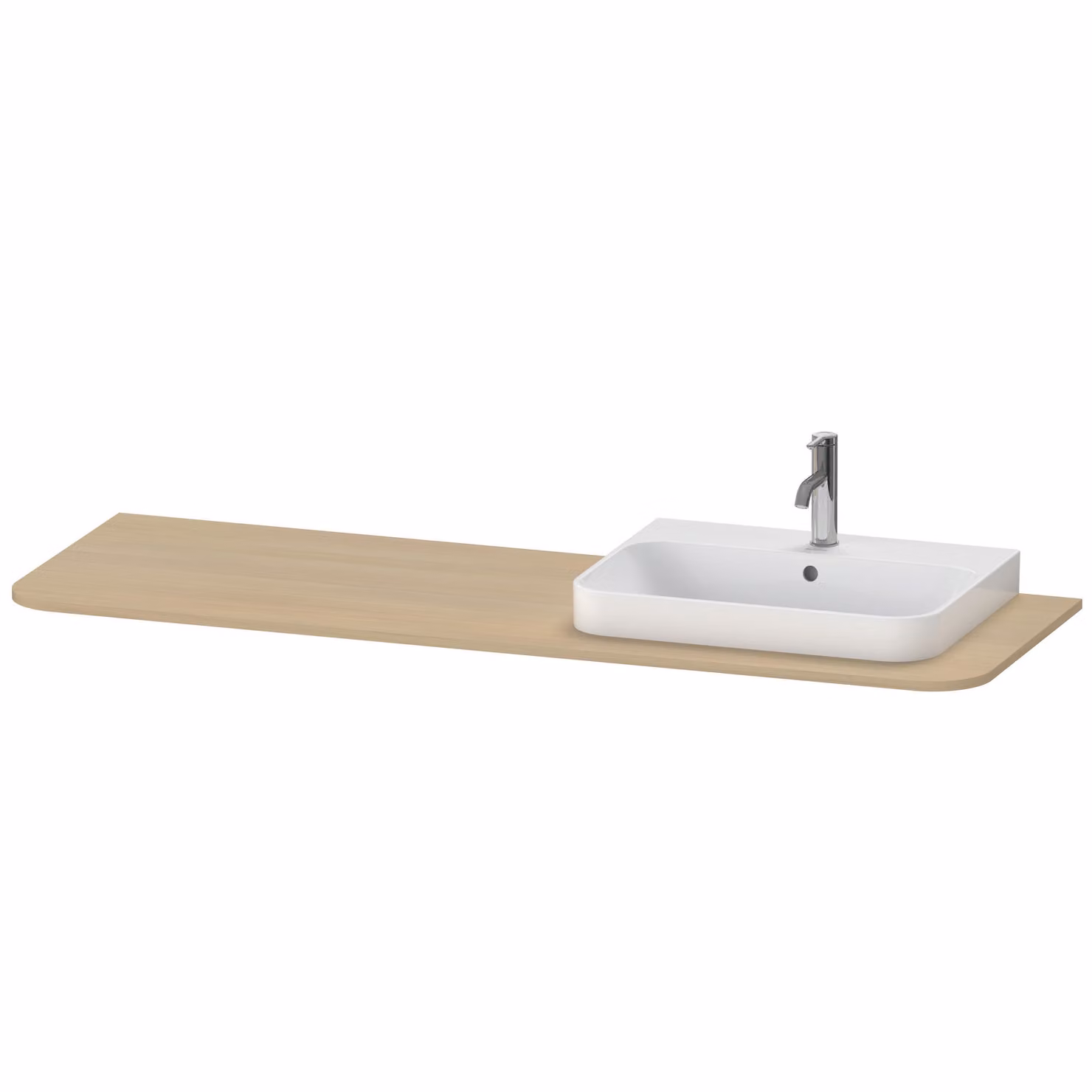 Console Duravit Happy D.2 Plus, 1600x550 mm, 1 découpe à droite, pour meuble sous-lavabo HP4944, HP4963, HP4973, HP031HR7171, HP031HR7171