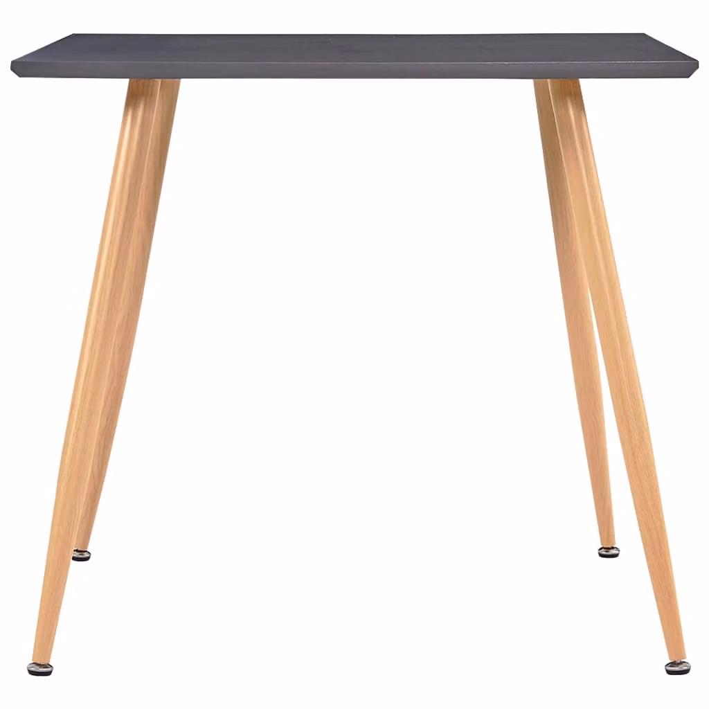 Tavolo da Pranzo Grigio e Rovere 80,5x80,5x73 cm in MDF