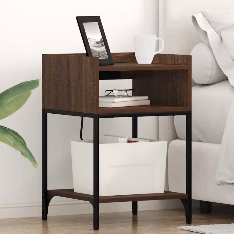 Armadio da notte vidaXL in stile rustico marrone, L 40 cm x P 40 cm x H 61 cm