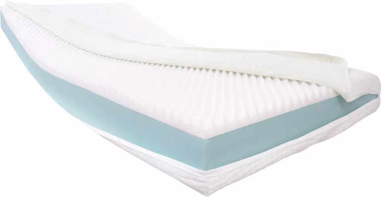 Dibapur® Visco: materasso ortopedico in viscoelastico e schiuma a freddo H2 (alta densità) 145x200 x ca. 16 cm di anima con rivestimento in tessuto a maglia Medicool (EC) a doppio strato di ca. 16,2 cm