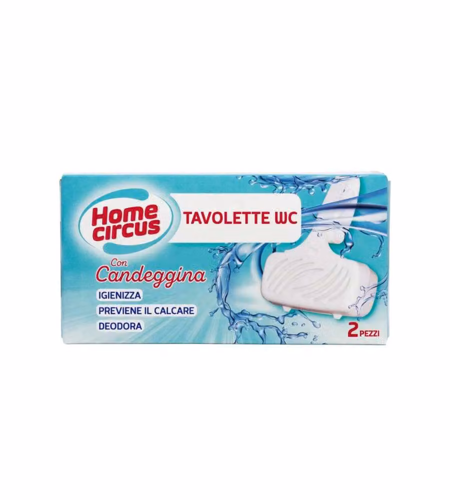 Tavoletta Detergente igienizzante per WC Home Circus Candeggina 4 pezzi