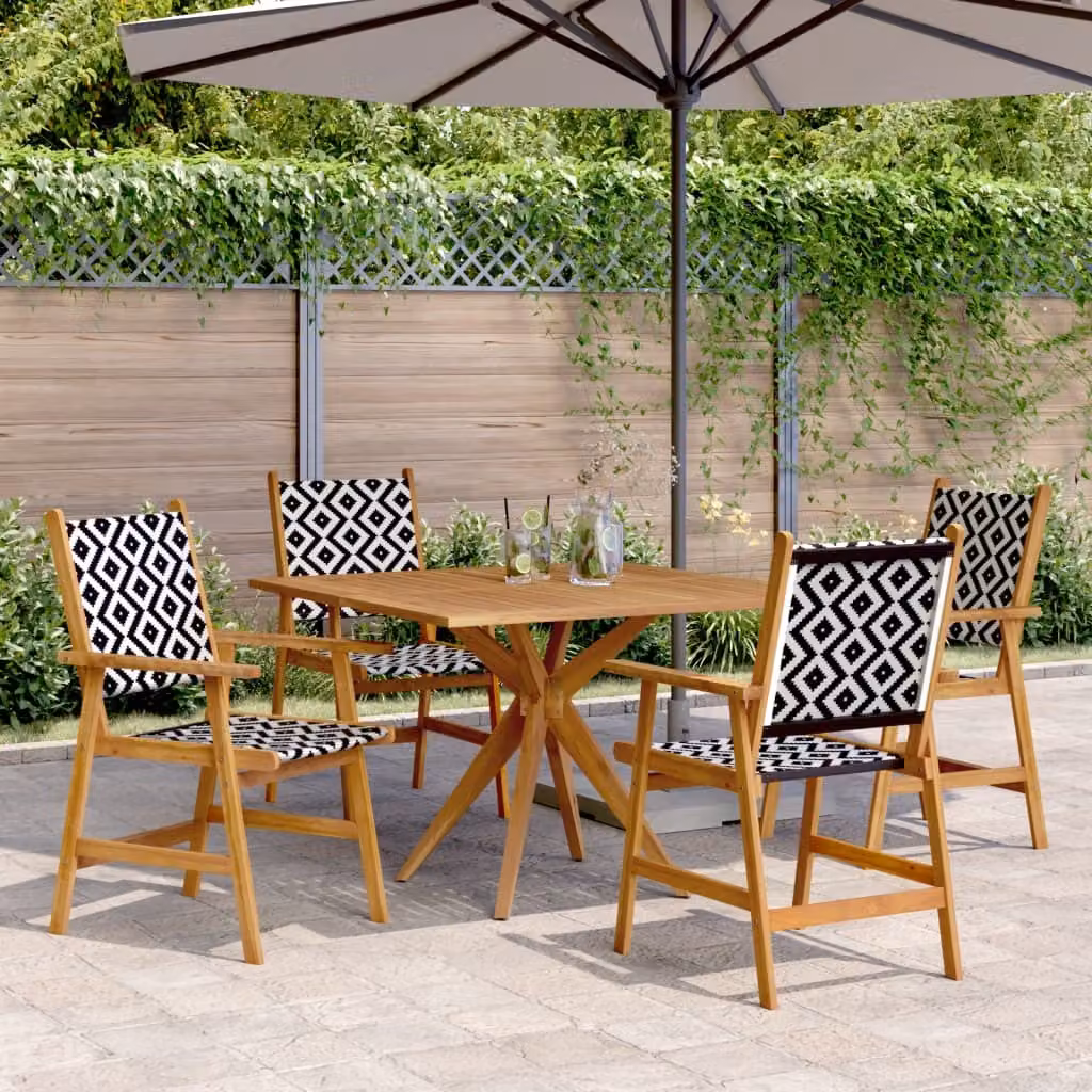 Maison Exclusive - Set da pranzo da giardino in legno massello di acacia, 5 pezzi