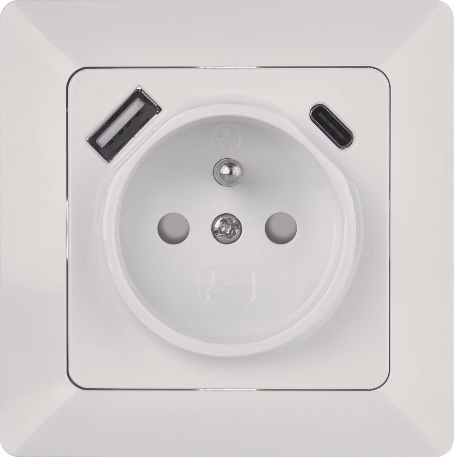 Presa EMOS con USB A+USB C., bianca, A6000.4